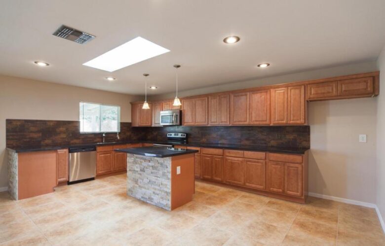 before after renovation remodeling project kitchen Glendale Arizona home house for sale real estate photo