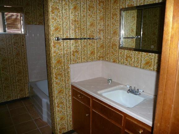 1962 Phoenix home house original bathroom tile sink wallpaper real estate photos