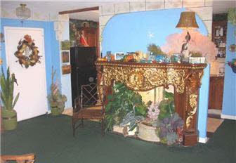 ugly tacky overdone home decorations décor fireplace Swarthmore Pennsylvania house