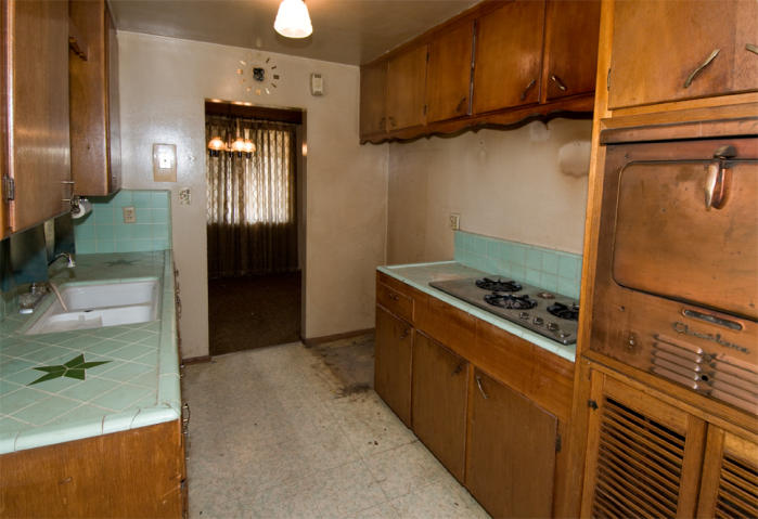 1956 vintage original kitchen cabinets copper oven Phoenix Arizona home house photo
