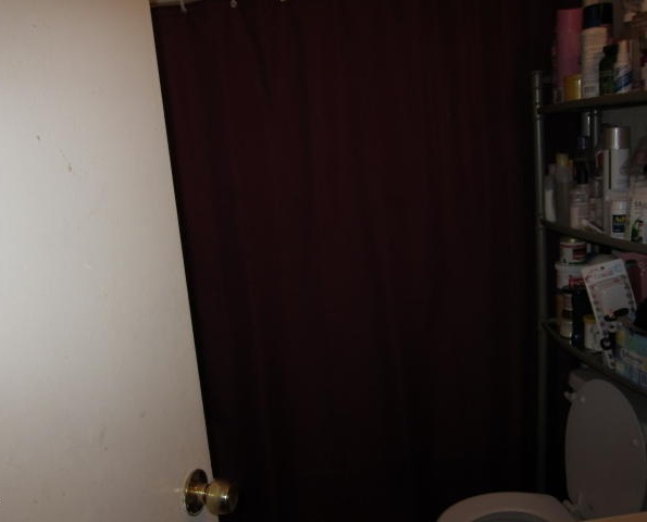 dumb stupid pointless real estate photo of black shower curtain bathroom Phoenix Arizona