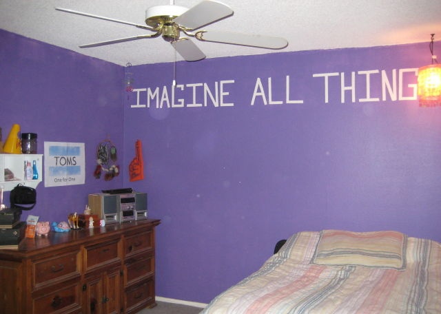 imagine all things written on bedroom wall Mesa Arizona home house for sale