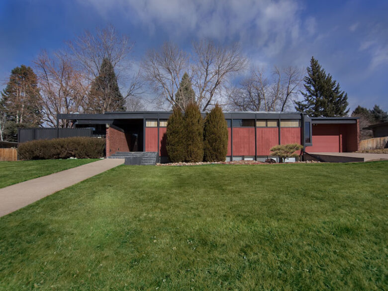 beautiful mid-century modern architecture vintage 1955 Denver Colorado home house exterior