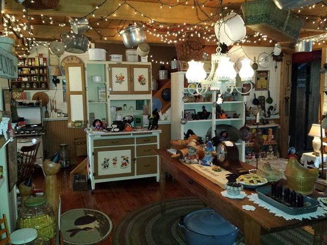 cluttered busy kitchen antiques staging nightmare Penfield New York home house for sale real estate photo