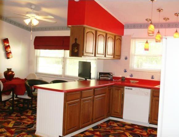 kitchen ugly tacky gaudy Las Vegas type colorful carpet Florissant Missouri home house for sale real estate photo