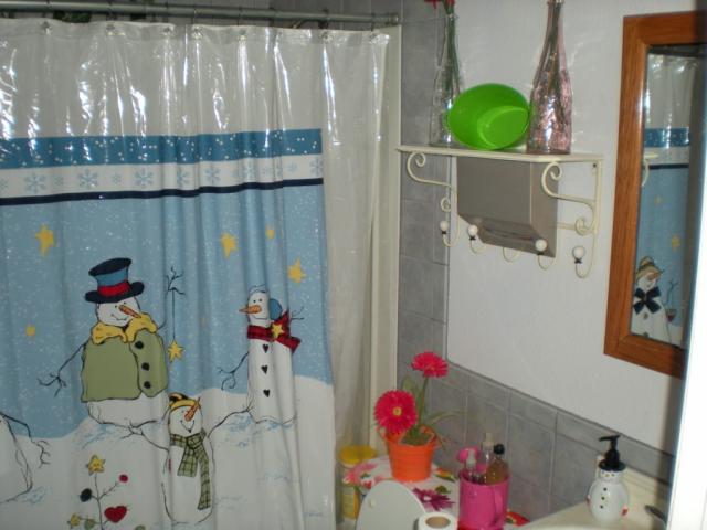 shower curtain Christmas snowmen bathroom Peoria Arizona home house for sale photo