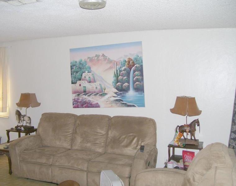 Southwest décor painting is crooked not straight horse lamps Phoenix Arizona homes houses for sale real estate photo