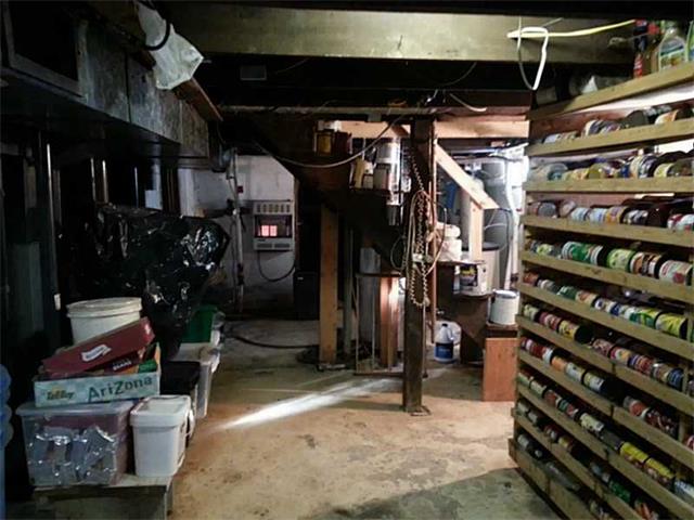 basement canned food collection rack Grove City Pennsylvania home house for sale photo