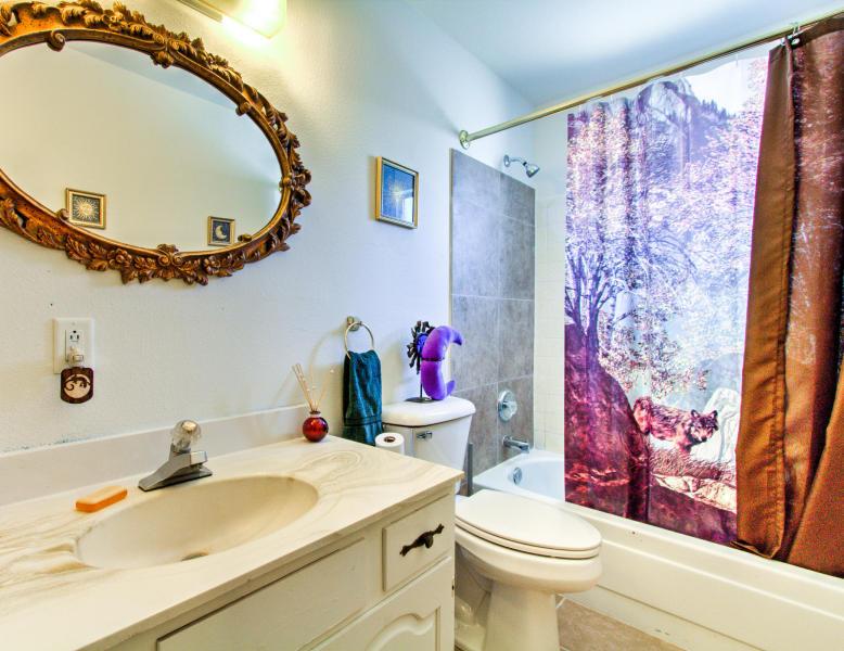 shower curtain wolf bathroom Phoenix Arizona home house for sale photo